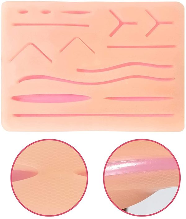 Suture Practice Pad 3 Layers with 14 Wounds for Training Students, Silicon Skin Suture Pad - Image 6