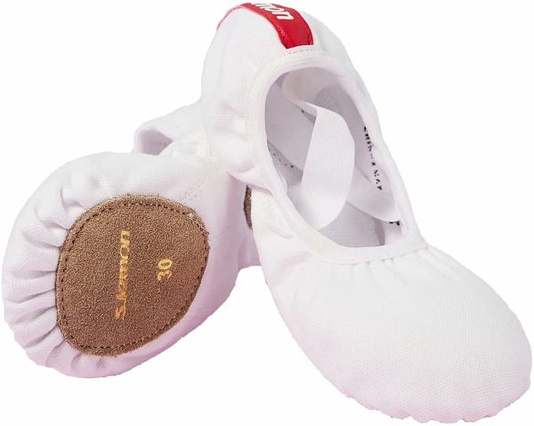 s.lemon Ballet Dance Shoe for Toddler,Canvas Split Leather Sole Ballet Slipper Women Girls - Image 5