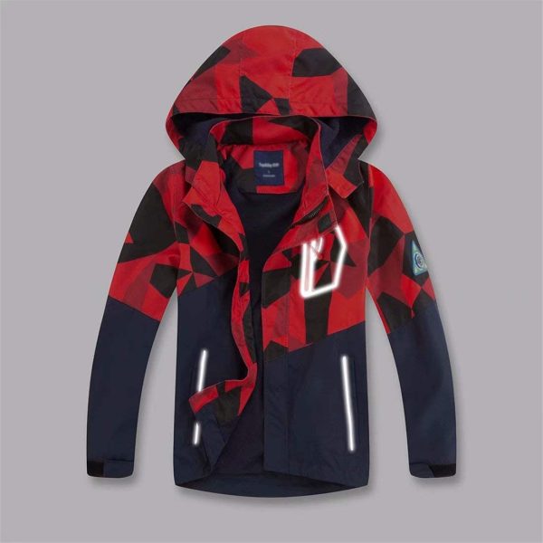 decathee Boys Girls Rain Jackets Waterproof Lightweight Hooded Raincoats Lined Softshell Windbreakers for Kids - Image 2