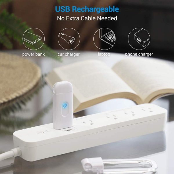 DEWENWILS USB Rechargeable Book Reading Light, Warm White, Brightness Adjustable for Eye-Protection, LED Clip on Book Lights, Portable Bookmark Light for Reading in Bed, White - Image 4