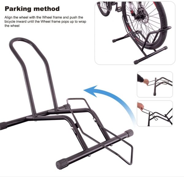 Bike Stand Bike Floor Parking Rack for Mountain Bike Road Bike BMX Cycling - Image 6