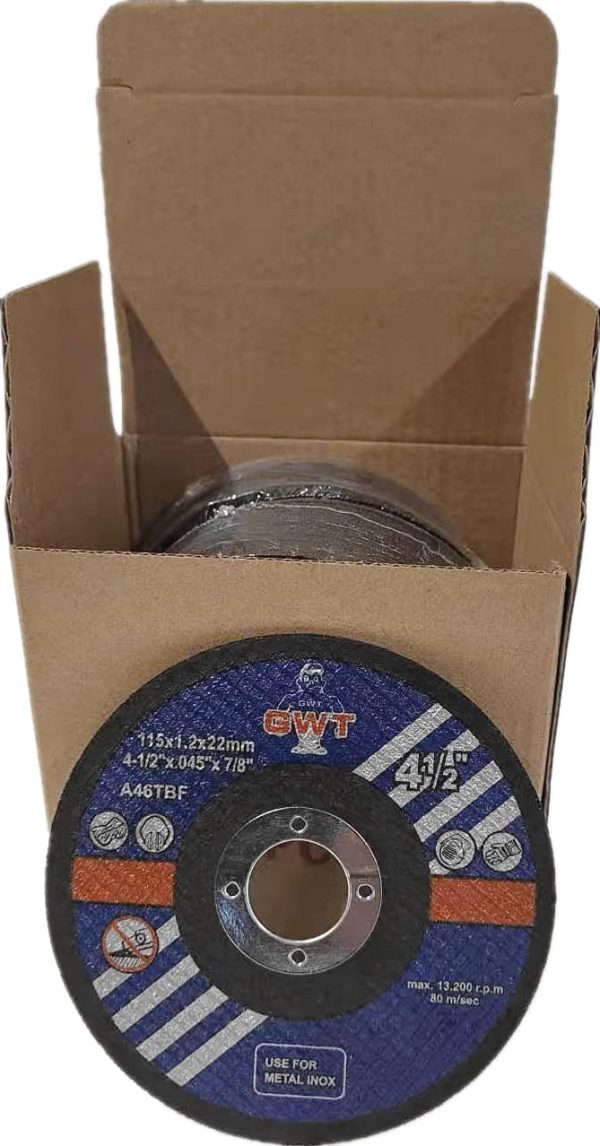 50Pack - 4 1/2" Cutting Wheels for Metal & Stainless Steel Cut-Off Wheels 4 1/2?M??0.045?M??7/8" Used On Angle Grinder - Image 2