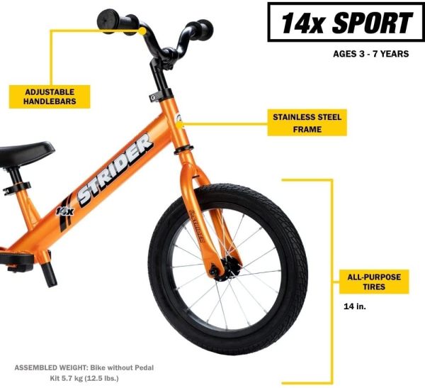 Strider - 14x Sport Balance Bike - Pedal Conversion Kit Sold Separately - Image 2