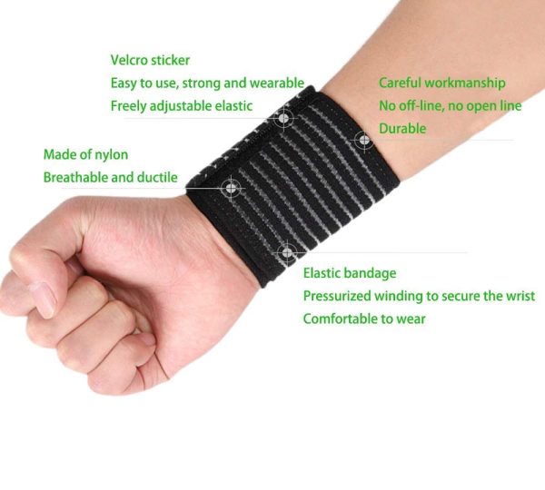 Wrist Brace Widget Support Bands Straps, Hand Brace Wraps Wrist Compression Wrap for Working Out Sport Weightlifting, Wrist Pain Relief, Adjustable - Image 2