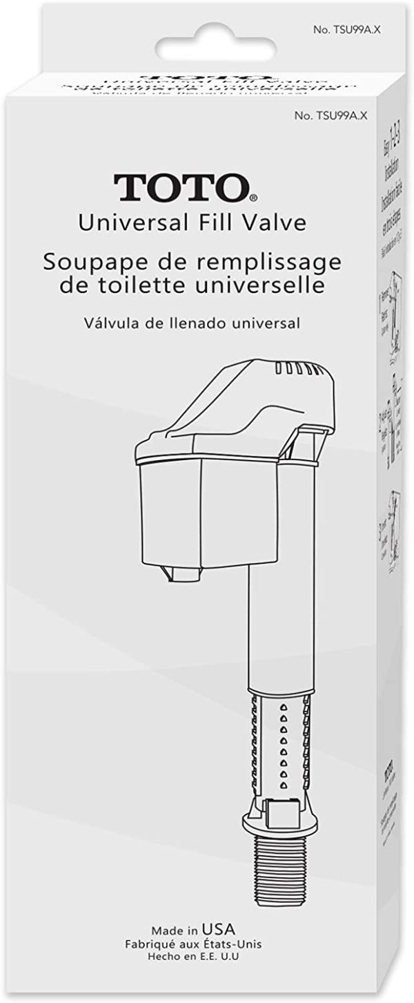 TOTO TSU99A.X Adjustable Replacement Fill Valve Assembly for Toilet Tanks, Unfinish, Small - Image 2