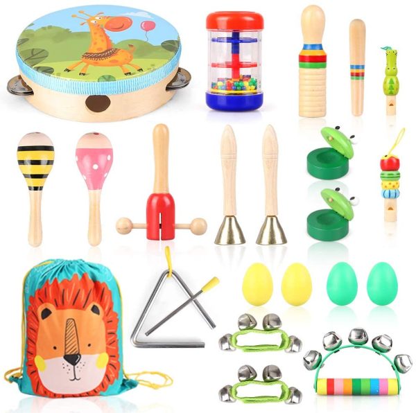 kramow Toddler Musical Instruments Toys 23PCS Wooden Percussion Instruments Set Education Musical Toys Gifts for Baby Kids - Image 9