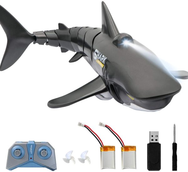 2.4G Remote Control Shark Toy 1:18 Scale High Simulation Shark Shark for Swimming Pool Bathroom Great Gift RC Boat Toys for 5+ Year Old Boys and Girls - Image 6