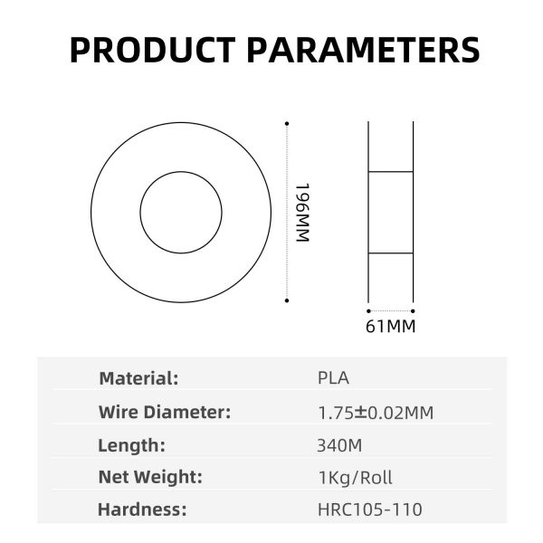 ANYCUBIC 3D Printer Filament,1.75mm Dimensional Accuracy +/- 0.02 mm PLA Filament for Most 3D Printers (Black) - Image 9