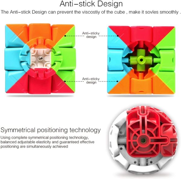 Speed Cubes, ROXENDA Speed Cube Set of 2x2 x Pyramid Carbon Fiber Magic Cube - Image 8