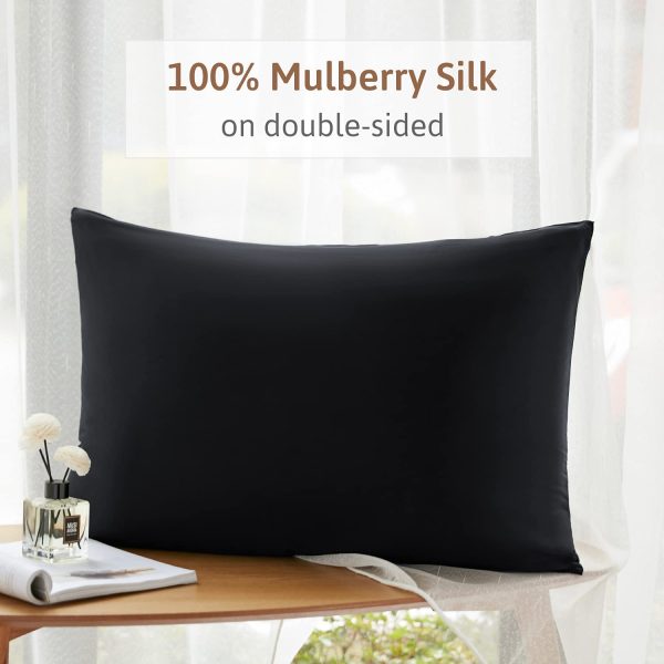 Toddler Kids Pillowcase 100% Mulberry Silk, Hypoallergenic Soft Smooth Baby Pillow Cover fits 13x18 12x16, Skin and Hair Benefits for Boys and Girls with Gift Box ( Black,1pc,13"x18" ) - Image 5