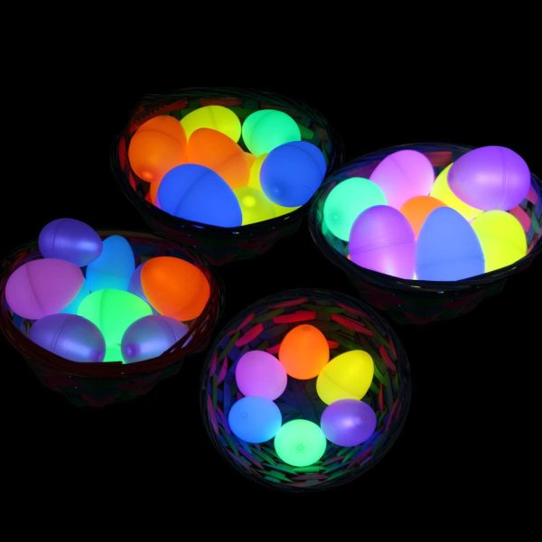 144 Easter Glow Eggs with 288 Mini Glow Sticks for Kids Glow-in-The-Dark Easter Basket Stuffers Fillers Gift, Easter Eggs Hunt Game Party Favors Classroom Decorations Supplies - Image 3