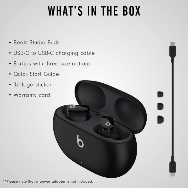 Beats Studio Buds ?M?True Wireless Noise Cancelling Earbuds ?M?Compatible with Apple & Android, Built-in Microphone, IPX4 Rating, Sweat Resistant Earphones, Class 1 Bluetooth Headphones - Black - Image 8