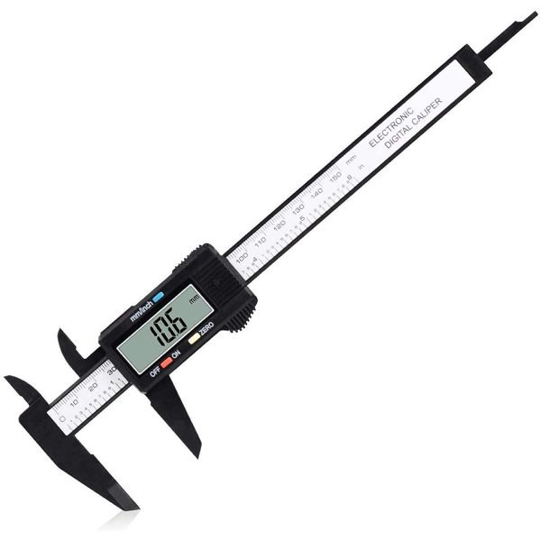 ADORIC Digital Caliper Caliper Measuring Tool Vernier Calipers with Inch/MM Conversion Large LCD Screen 0-6Inch/150mm Auto-Off Carbon Fiber Gauge - Image 7