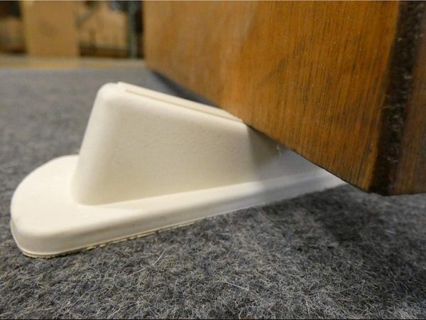 9163 Heavy Duty Rubber Door Wedge, Off-White - Image 2