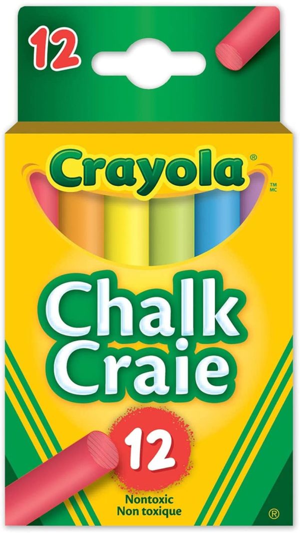 Crayola 12 Coloured Chalk Arts & Crafts - Image 3