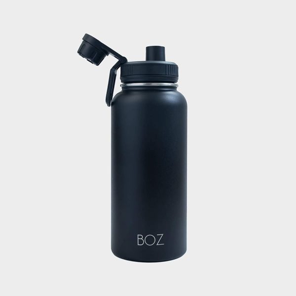 Stainless Steel Water Bottle XL - Gun Powder Black (1 L / 34oz) Wide Mouth, BPA Free, Vacuum Double Wall Insulated - Image 8