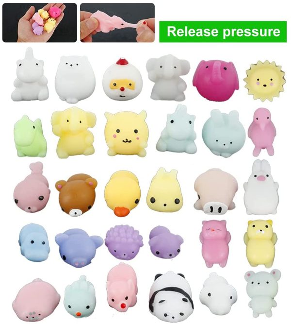 Mochi Squishy Toys (Random)  Pack Animal Mini Stress Relief Ball Toys for Teen Girls Boys Kids for Easter Party Favors, Birthday Gift, Classroom Prize, Goodie Bag - Image 2