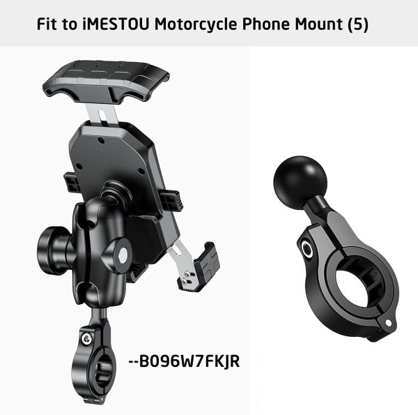 2PCS Aluminium 1" Ball Base for Handlebar Mounts, iMESTOU Ball Adapters Fit for Ram/iMESTOU Phone Mounts with 1" Ball Sockets - Image 3