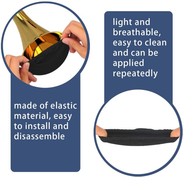 SAVITA 1pcs 2.95-3.3 inch Instruments Bell Cover, Clarinet Cover Bell Covering Instruments Protective Dust-Proof Cover for Oboe and Bassoon (Black)