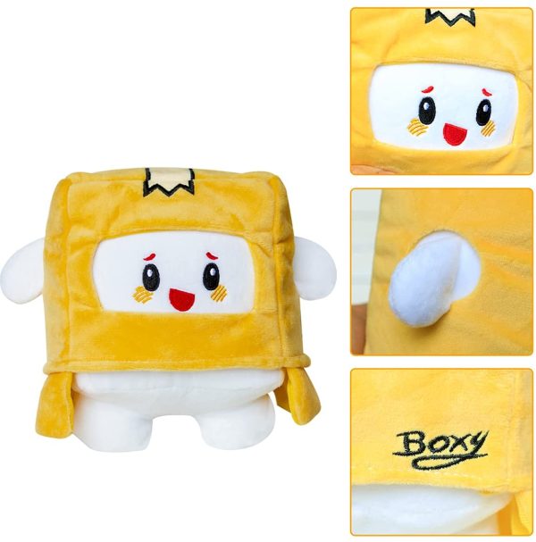 Boxy Plush Toys .3Inch/1cm Anime LankyBox Soft Stuffed Plushies Removable Cute Robot Doll(Boxy Plush)