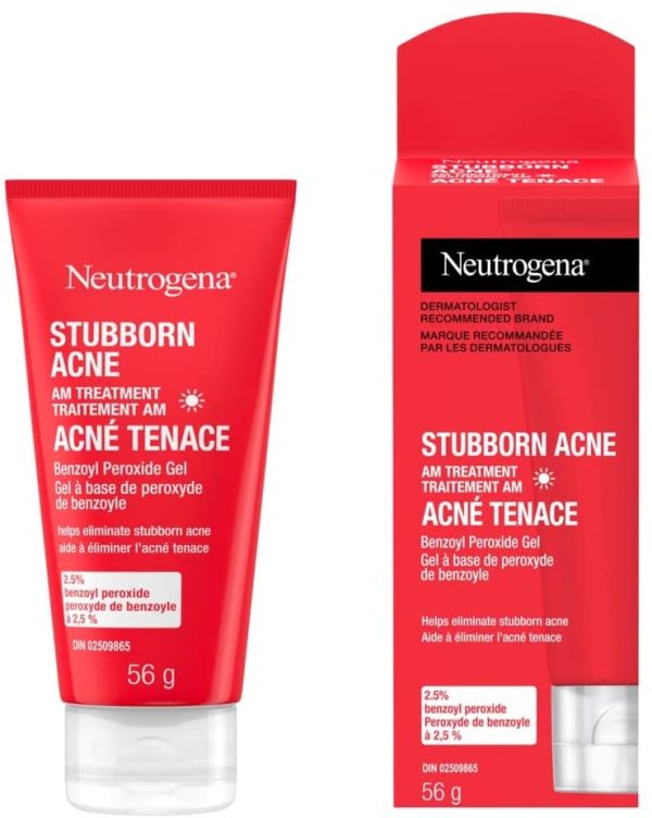 Neutrogena Stubborn AM Acne Treatment - Acne Breakout, Benzoyl Peroxide, Fragrance Free,