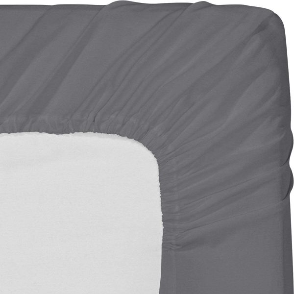 Twin XL Fitted Sheet - Bottom Sheet - Deep Pocket - Soft Microfiber -Shrinkage and Fade Resistant-Easy Care -1 Fitted Sheet Only (Grey) - Image 6