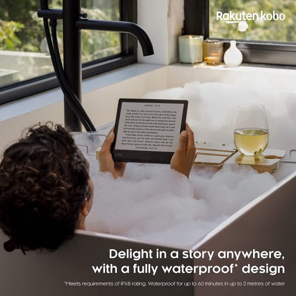 Sage | eReader | 8??HD Glare Free Touchscreen | Waterproof | Adjustable Brightness and Colour Temperature | Blue Light Reduction | Bluetooth | WiFi | 32GB of Storage | Carta E Ink Technology - Image 2