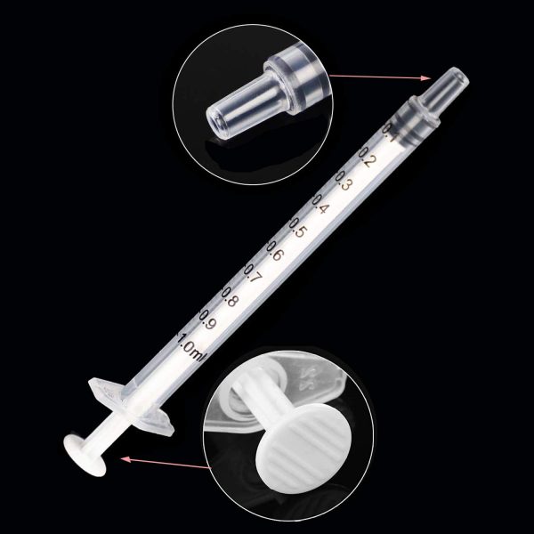 1ml Syringe-s with Caps (Pack of 50pcs) for Pet or Industrial & Scientific - Image 3