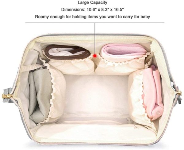 Diaper Bag Multi-Function Waterproof Travel Backpack Nappy Bag for Baby Care with Insulated Pockets, Large Capacity, Durable - Image 6