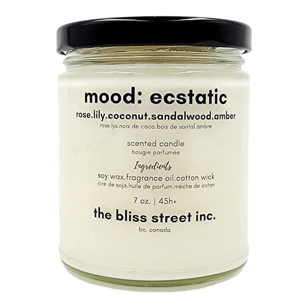 Mood: Ecstatic | Highly Scented Soy Wax Candle | Fragrance Notes: Rose.Lily.Coconut.Sandalwood.Amber | 7 oz. | Burn time 45-50 hours | Non-Toxic | Handmade | Made With All-natural Soy Wax - Image 3