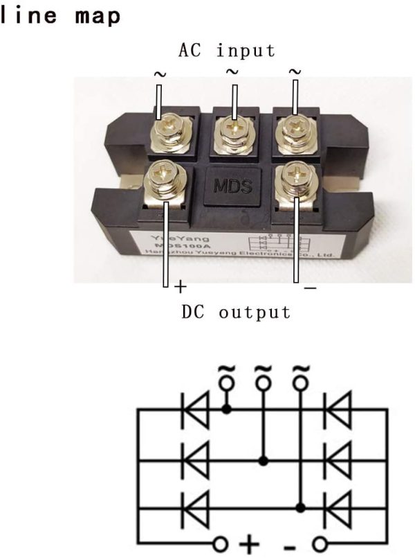 MDS150A 3-Phase Diode Bridge Rectifier 150A1600V Full Wave Diode Module - Image 5