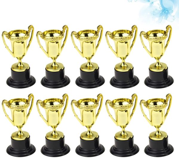 ifundom Gold Award Trophy Cups 3. 34 First Place Winner Award Trophies Bulk Pack of 10 for Kids and Adults- Perfect to Reward Those Who Have Achieved - Image 8