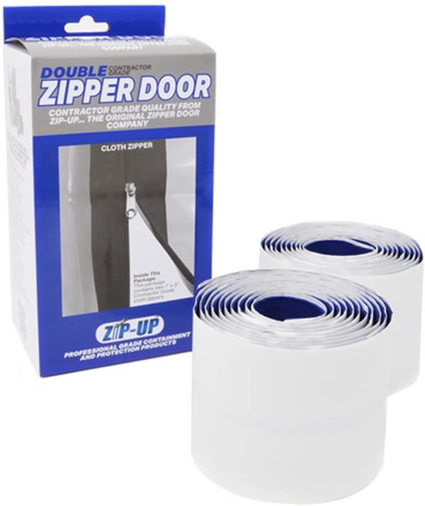 ZIP7.3BCL Peel & Stick Dust Containment Zip Barrier 7ft x 3in Zipper Door - Image 7