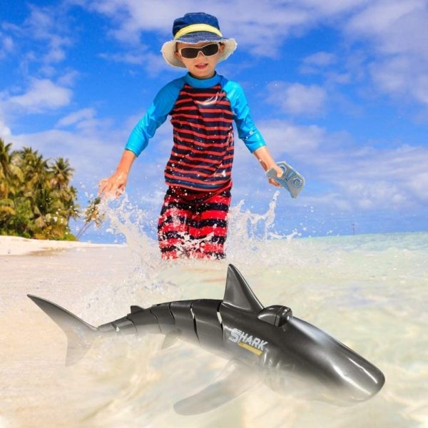 2.4G Remote Control Shark Toy 1:18 Scale High Simulation Shark Shark for Swimming Pool Bathroom Great Gift RC Boat Toys for 5+ Year Old Boys and Girls - Image 4