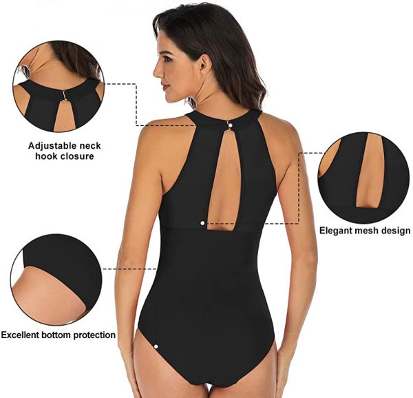 Cromi One Piece Bathing Suit for Women Tummy Control Swimsuits High Neck Swimwear - Image 5