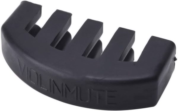 Rubber 4/4 Violin Practice Mute, Black - Image 2