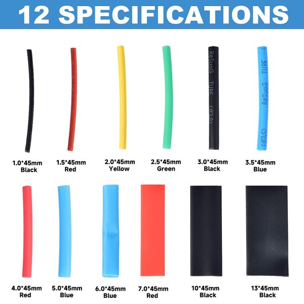 900PCS Heat Shrink Tubing, 2:1 Adhesive Heat Shrink Wrap, Shrink Tube for Wires Cord Protector - Image 6