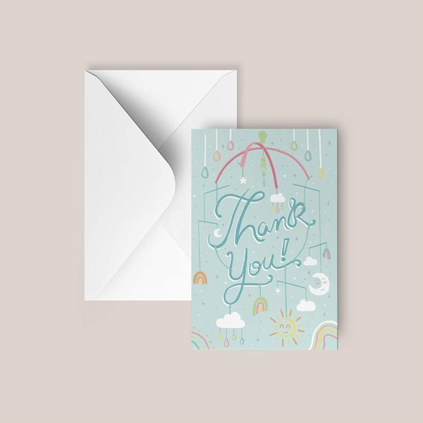 Rileys Baby Shower Thank You Cards Assortment, 50-Count | Hand-Illustrated 5 Designs, Envelopes Included, Bulk Variety Pack (Classic) - Image 9