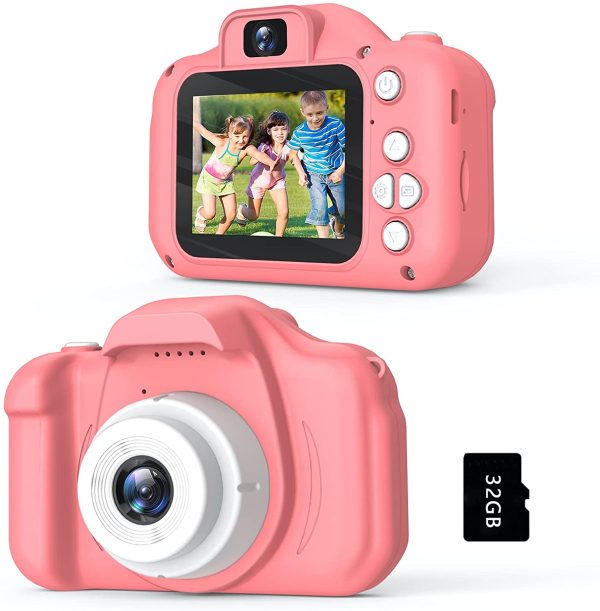 Kids Camera for Girls, 1080P HD Children's Digital Camera Toy, Toddler Selfie Video Camcorder for 3 4 5 6 7 8 9 Years Old with 32GB SD Card for Christmas Birthday Gift -Pink - Image 5