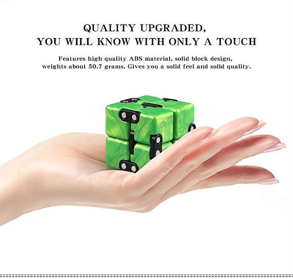 LiangCuber QY Toys Infinity Cube Fidget Toy,Hand Killing Time Transform Cubes Best for Stress and Anxiety Relief (Emerald Green) - Image 7