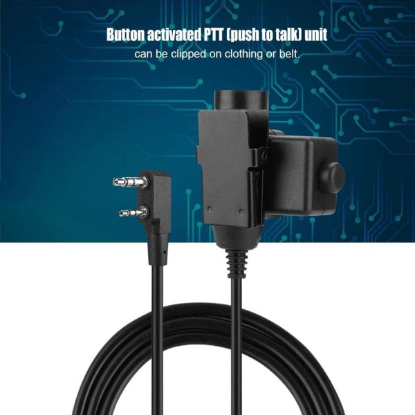 U94 PTT System Cable, 2 pin 7.0mm Plug Push to Talk U94 Type Headset PTT Tactical Noise Reduce Cable for TYT F8, for BAOFENG UV5R, for MML UV100 - Image 9