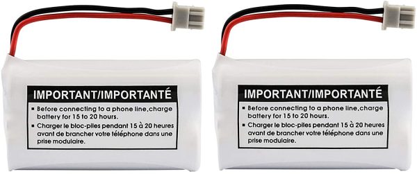 BBTY0651101 Model BT1007 Nickel-Cadmium Rechargeable Cordless Phone Battery, DC 2.4V 500mAh (2-Pack)