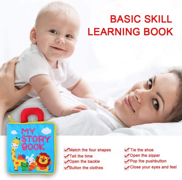 Soft Cloth Activity Books for Babies 1-3 Years, Toddlers Quiet Book Interactive 3D Fabric Teething Books, Boys Girls Travel Toy Early Educating Toys Perfect Baby Shower Birthday Gifts (Daily Routine) - Image 2