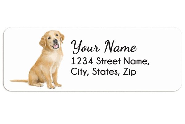 Adorable Golden Retriever Puppy Address Labels, 120 Pcs, Personalized stickers with your name and address, Dog Dad or Mom Gift, Self- Adhesive Sticker - Image 3