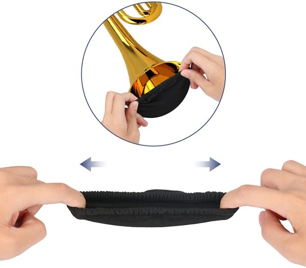 SAVITA 1pcs 2.95-3.3 inch Instruments Bell Cover, Clarinet Cover Bell Covering Instruments Protective Dust-Proof Cover for Oboe and Bassoon (Black) - Image 2