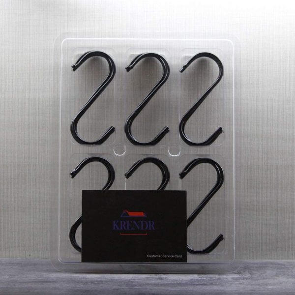 30 Pack Black S Hooks, 3.3 Inch Large S Shaped Hanging Hooks, S Hangers for Kitchen, Office, Bathroom, Garden and Cloakroom - Image 3