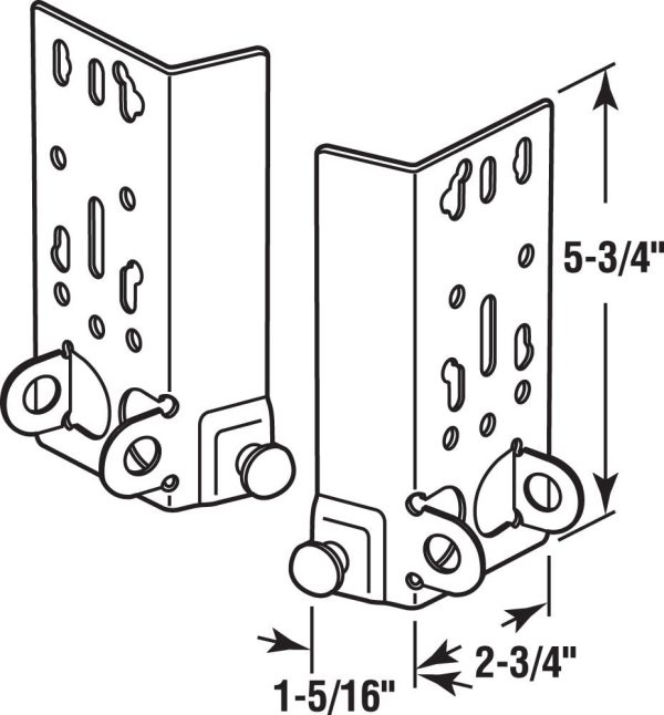 GD 52197 Bottom Lifting Brackets Without Fasteners and 7/16-Inch Stem