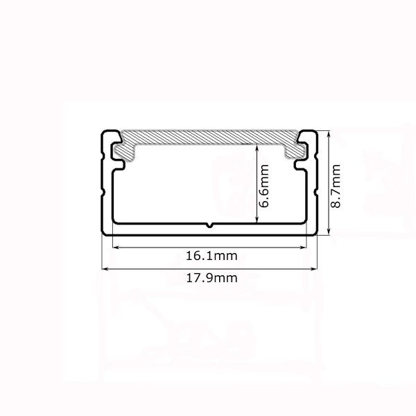 6-Pack 3.3ft/1Meter 9x18mm U Shape Aluminum Channels for Maximum 16mm Wide LED Strips with Oyster Diffuser, End Caps, Mounting Clips-LL-CA01-M [6-Pack] - Image 3