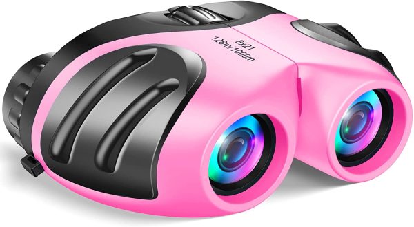 Toys for 3-10 Year Old Girls, jinsir Kids Binoculars Girls Gift Age 3-10 Mini Binoculars Outside Toys Age 3-10 Toy Binoculars for Kids Adventure Toys Learning Toys for 3-10 Year Old Girls Pink - Image 2