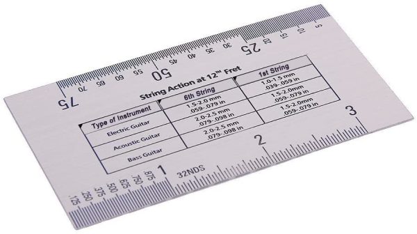 String Action Ruler Gauge Tool for Electric Guitar Acoustic Guitar Bass and Luthier - Image 2